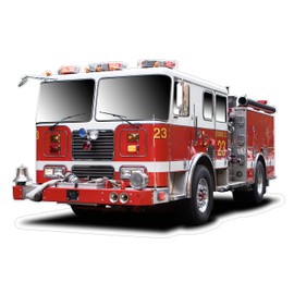 Rogue River Tactical Large Fire Truck Wall Decal Sticker Firefighter Boys Bedroom Decor Decoration Firetruck Engine Peel and Stick