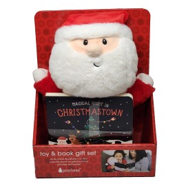 Pearhead Holiday Toy Book Gift Set Santa Claus Soft 10" Plush and Story Book