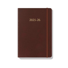 Wykeham's Mid-Year Executive Journal – 2025-26 Day Per Page Diary and Planner – Personalisation Available (Conker, A5)