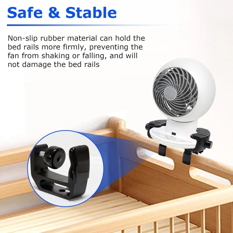 Bedfan Upgrade Bunk Bed Fan Holder, Clip-On Design, Fit for