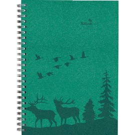 Weekly Planner Nature Line Forest 2023 - Pocket Calendar A5 - 1 Week 2 Pages - Ring Binding - 128 Pages - Environmental Calendar - with Hardcover - Alpha Edition