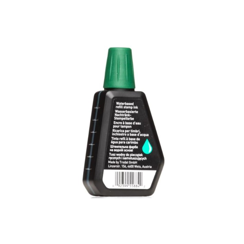 Trodat 7011 Tinta para Sellos de Entintado Manual, 28ml, Verde