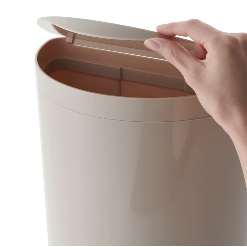 Isetou Merna Mini Trash Can with Lid, Small Storage Bin,