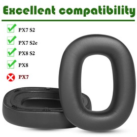 Gobelieve Protein Leather Replacement Ear Cushions Compatible with Bowers & Wilkins PX8 / PX7 S2 Wireless Noise Cancelling Headphones,Premium Memory Foam Ear Pads