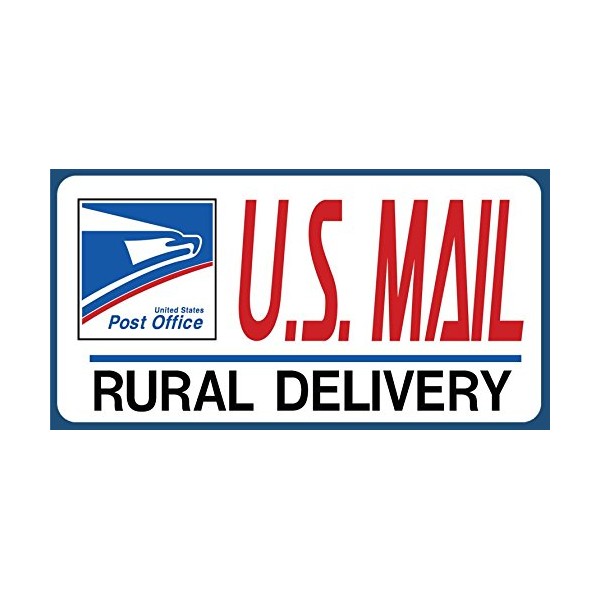 U.S. Mail Delivery Magnetic Sign. Rural Delivery Carrier Magnet 6"X12"