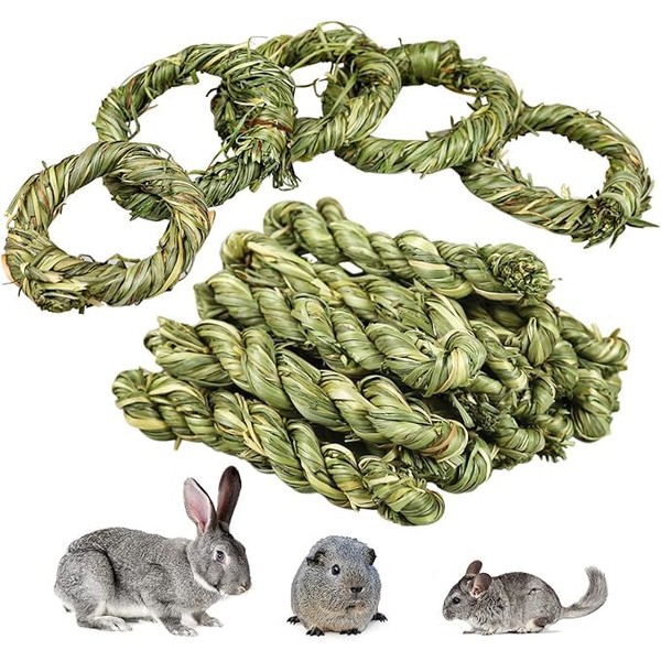 Chornow Pack of 20 Rabbit Chew Toy, Natural Timothy Hay