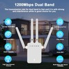 WiFi Extender Signal Booster,WiFi Extender, 5G WiFi Booster with 1200Mbps