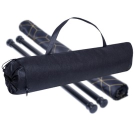 Home in Bold Portable Glory Hole Wall Kit Luxury Design & Carry CASE – Adjustable Tension Rod Mount for Doorways – Durable Washable Fabric Curtain - Easy Setup in 1 Minute - No Drilling or Adhesives Required