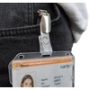 Karteo® ID Card Clip with Metal Snap Button and Vinyl