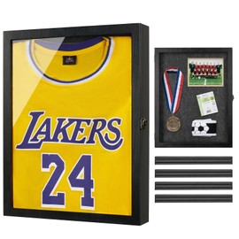 Large Jersey Frame Display Case, Black Shadow Box Frame 13X17 with Slot, for Graduation/Pet/Medal/Coin/Wedding Keepsakes, Anniversary/Birthday/Bridal/Engagement/Wedding Registry/House Warming Gifts
