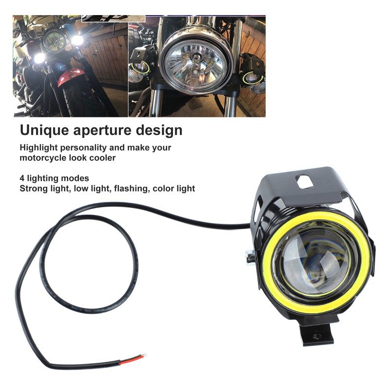 Motorcycle Headlight 4 Lighting Modes Unique Aperture 12 to 60V