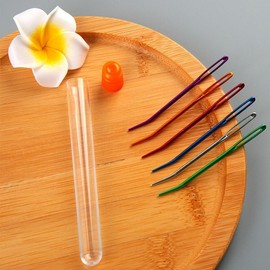 12 Large Eye Sewing Needles, 6 Colours Of Knitting Needles For Hand Sewing, Wool Needles, Hand Knitting Needles For Crochet Projects, Large Eye Blunt Tip Needles