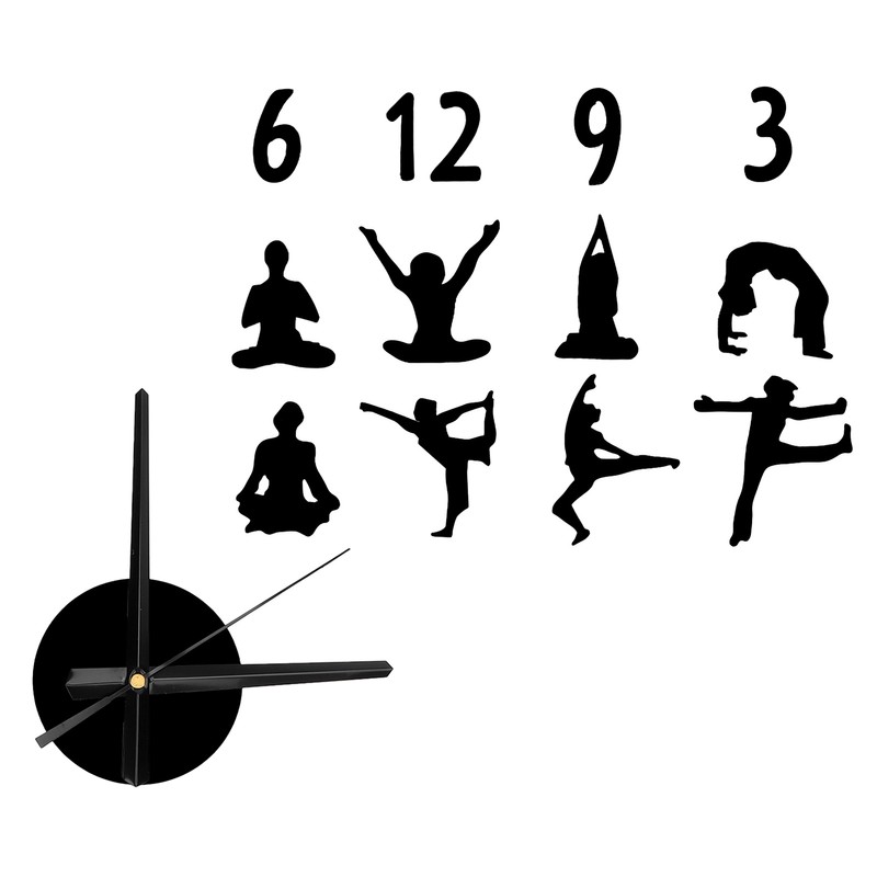 DIY Wall Clock Silent Stylish Decorative Frameless Hanging Clock for