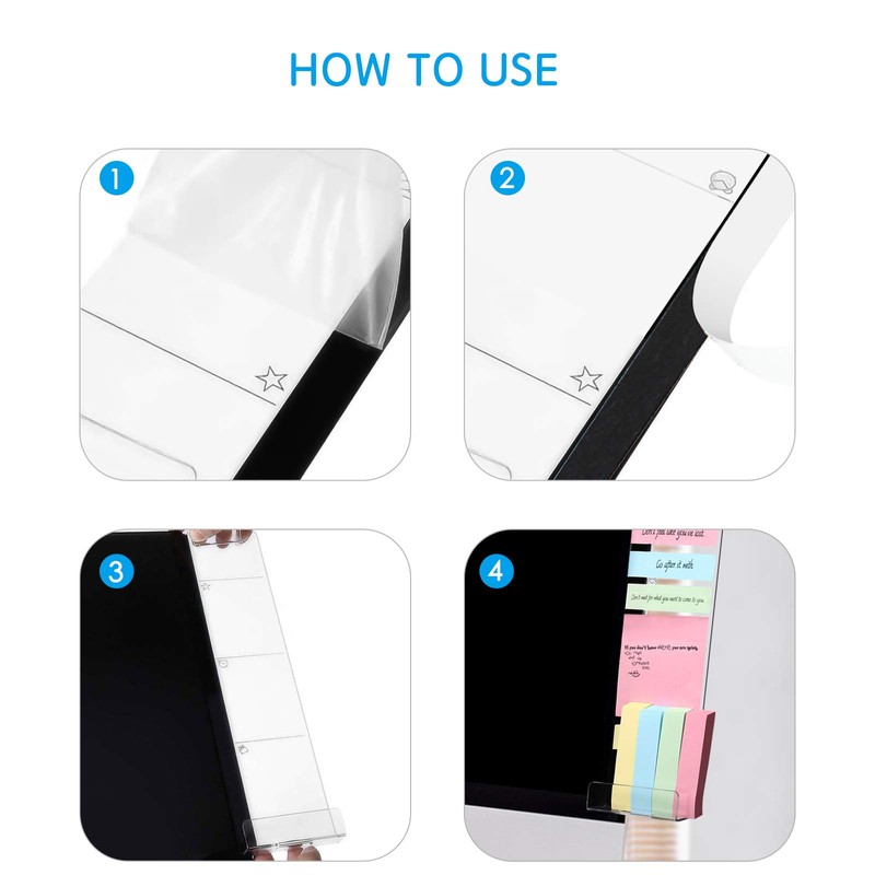 MOSISO Acrylic Monitor Memo Board, Message Memo Holders Notes Boards