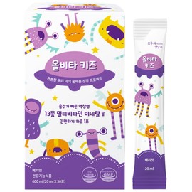 (3+1) Comprehensive multi-vitamin liquid stick nutritional supplement for children's growth period, Nutrients for Everyone Allvita Kids, 1 pc, 30 servings / (3+1)어린이 성장기 종합 멀티 비타민 액상 스틱 영양제 모두의영양소 올비타 키즈, 1개, 30회분