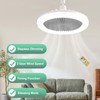 Small Ceiling Fan with Light Remote Control E27 Lamp Holder