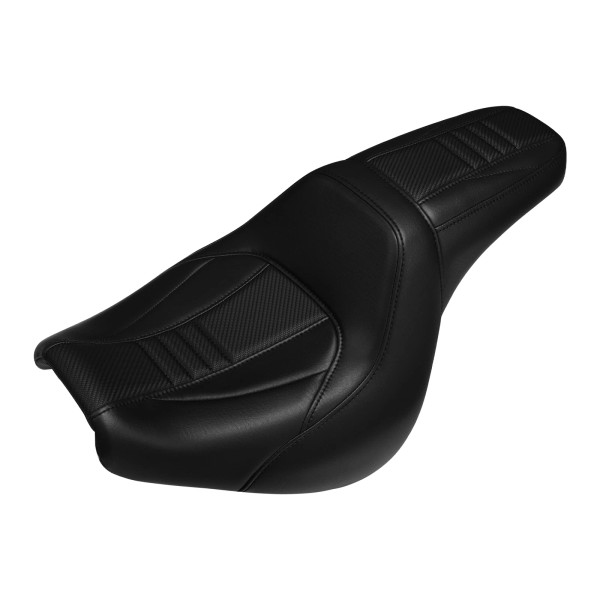 C.C. RIDER Black Driver Passenger Seat Fit For Harley Fat