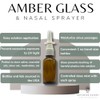 ADVANCED ASCENT Amber Glass 1 oz Nasal Sprayer! EMPTY, Refillable,