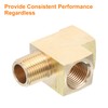sourcing map Brass Tee Pipe Fitting, 1/2" NPT 3 Way