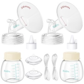 Breast Pump Parts Compatible with Spectra S1/S2/9 Plus, Not Original Accessories, Full Set Replacements Include 26mm Flanges, Valves, Backflow Protectors (Duckbills Included), Tubings and Bottles