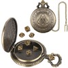 Mini DND Dice Set Dragon Bronze Pocket Watch Shell Case,