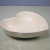 Homestreet Heart Shape Glossy Ceramic Display Bowl With Felt Protectors