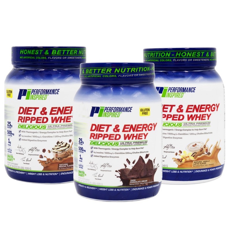Performance Inspired Nutrition Diet & Energy Ripped Whey Protein –
