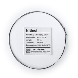 Nitinol Shape Memory Wire (1m x 1mm, 40C/104F Activation) | Professor Tony's Smart Ass Wire Company