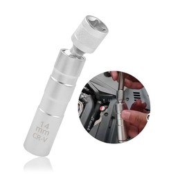 Frogetu Spark Plug Wrench 14 mm/16 mm Magnet, 3/8 Inch Drive, Universal Rotatable, Thin-Walled, CR-V Spark Plug Socket, Car Spark Plug Tool, Magnetic for Removing Spark Plugs (14 mm)