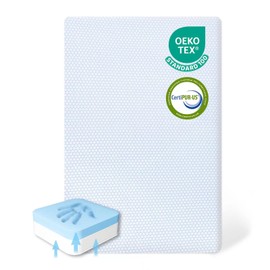 EZKLRWGF Pack and Play Mattress,38x26 Dual Sided Breathable Memory Foam Baby Mattress for Pack N Play Thick with Removable Cover