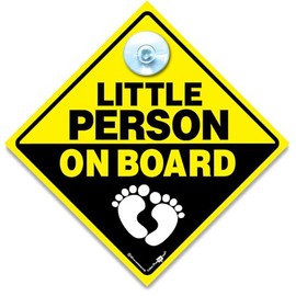 Baby on Board Autoschild mit Saugnapf, Keep Your Distance Warning, 14 x 14 cm, Gelb und Schwarz