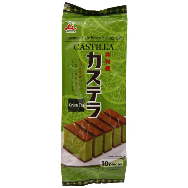 Imuraya Sweets Castilla Pound Cake, Green Tea, 14.1 Ounce