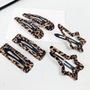 BAUIOREAD 10-Leopard Druck Haarclips, Snap auf Haarclips, Tier Druck Haarclips,