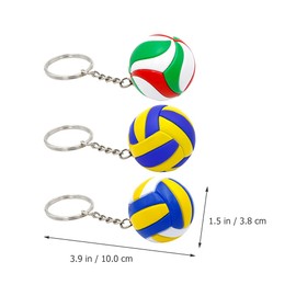 WRITWAA 3Pcs Volleyball Keychains, Volleyball Pendant Keyring Sports Keychain for Party Favors School Carnival Reward Fillers