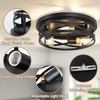13-Inch Farmhouse Ceiling Light Fixtures 2-Pack, 3-Light Black Flush Mount