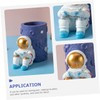 Operitacx Astronaut Pencil Holder Resin Craft Space Theme Desk Organizer