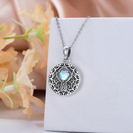 VONALA Cross Locket Necklace That Holds Pictures 925 Sterling Silver Photo Locket Memorial Cremation Pendant Necklace for Men Women