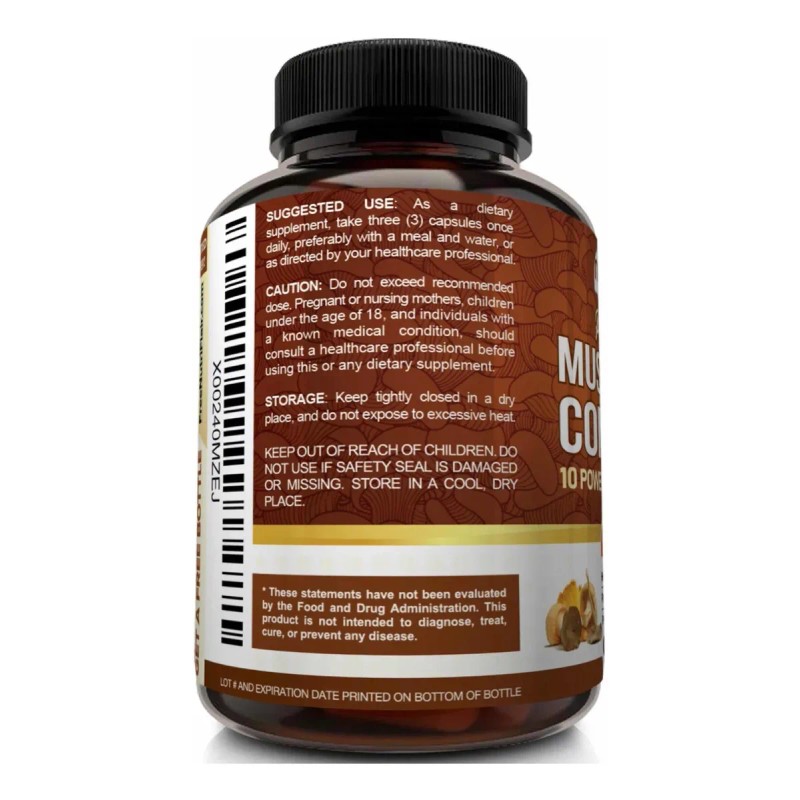 Mushroom Complex 2600mg (90 Cápsulas) Nutriflair Hecho En Eu Sin