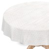 Premium Oilcloth Tablecloth Vinyl Oilcloth Washable Round 150 cm White
