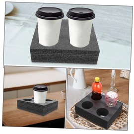 GLEAVI 2 Pcs Cup Holder Tray 4 Cup Carrier Tray Takeout Cup Holder Take Out Containers Coffee Takeout Tray Beer Can Holder Tray to Go Drink Holder Milk Tea Cup Pearl Cotton Drinks