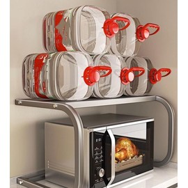 PTOFEQMKJ Kitchen Microwave Countertop Heavy Duty Stand (Routine Brown)