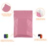 Flat Resealable Mylar Zipper Seal Lock Matte Pink with Translucent