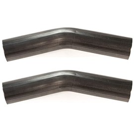 Squirelly 1.75 inch Mandrel Bend 45 Degree 304 Stainless Steel Bent Elbow Pipe Piping (2 Pack)