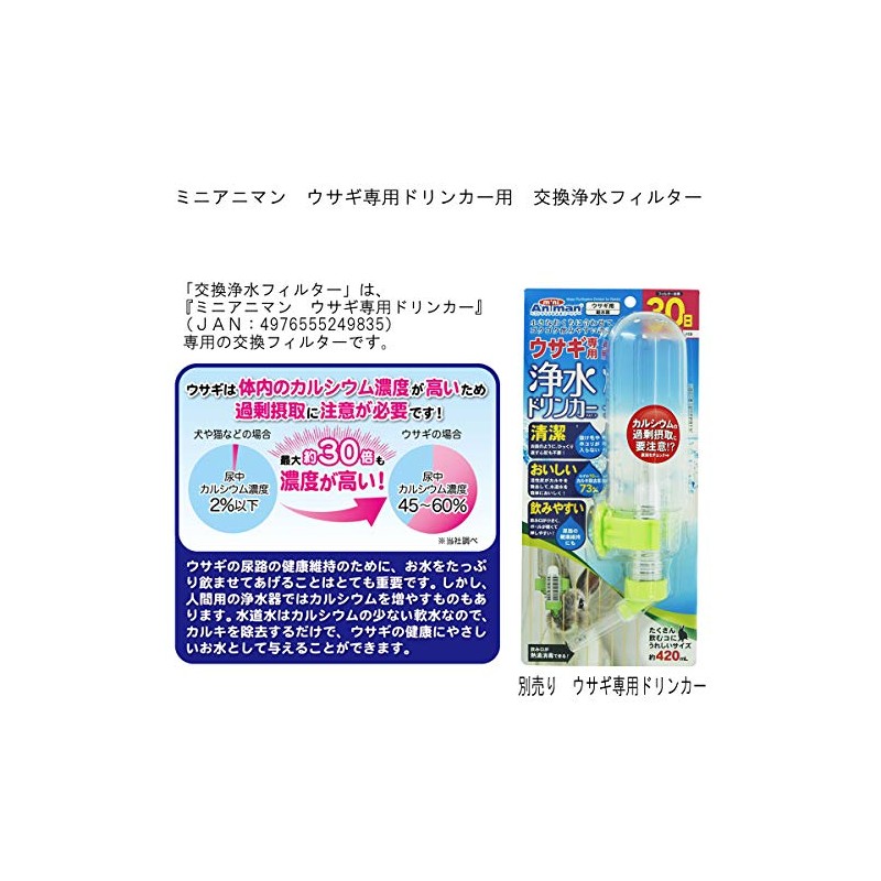 Mini Animan Rabbit Drink Replacement Water Filter