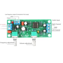 NOYITO NE5532 Single Supply Low-Pass Filter Board DC10-24V 22Hz-300Hz Subwoofer Pre-Amplifier Preamp Board