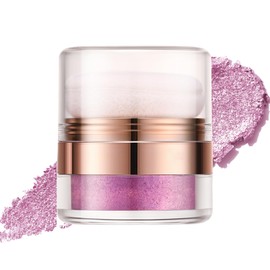 Highlighter Powder Stick, Gold Glitter Patting Powder for Face/Hair/Body, Waterproof Polvo De Hadas Body Glitter Fairy Powder, Body Brightening Shimmer with Fine Texture, High Gloss (#03 Pink)