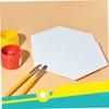 Gadpiparty 3 Pcs Hexagon Cotton Canvas Boards for Artists White
