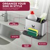 Home Vista Kitchen Sink Caddy with Removable Drip-Steel Sink Tidy