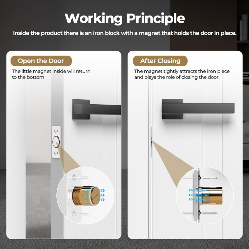 Tonitrui Silent Ball Catch, Adjustable Strong Magnet Door Catch，Using Noise