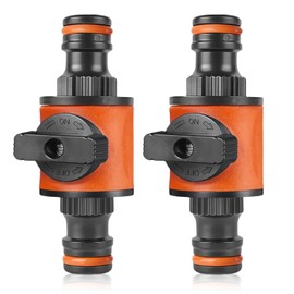 LINYYDS 2 PCS Quick Release Garden Hose Connector,Hose Connectors and Fittings in-line Shut-Off Valve for Garden Pipe